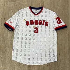 The MLB LA Los Angeles Angels Adult Halo Logo Team T-Shirt Jersey XL